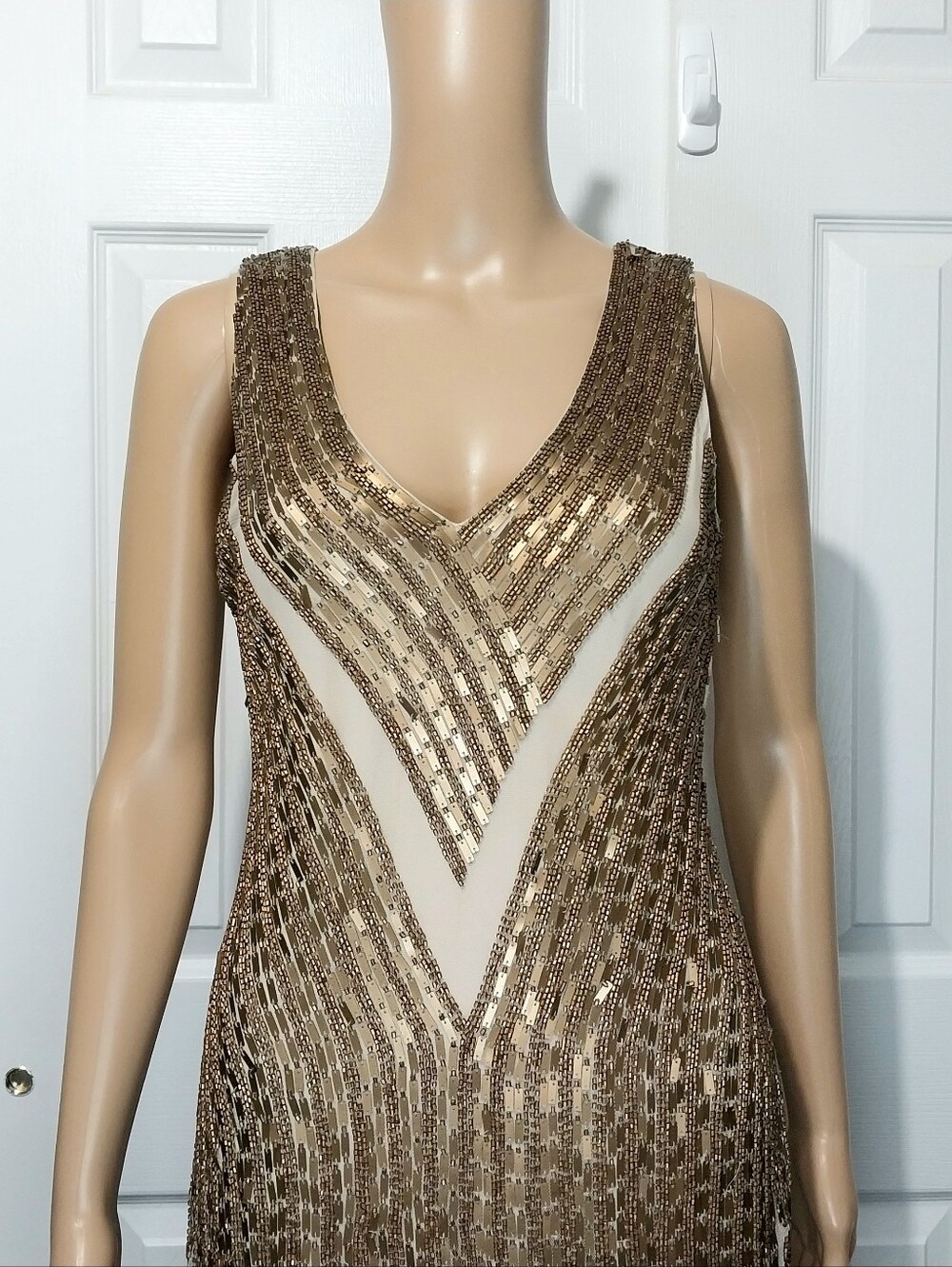 Free People x MLV "Too Late To‎ Say Sorry" Beaded Sequin Mini Dress, Size S - Picture 2 of 8